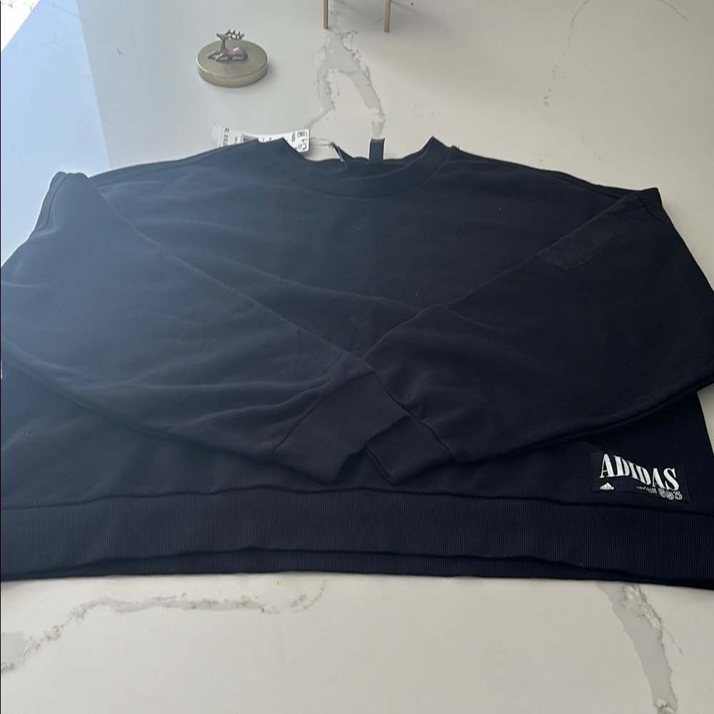 Women’s Adidas Black Cropped Sweater